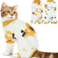 DENTRUN Cat Surgery Recovery Suit Female Male Soft Onesie, Kitten Surgical Collar Cone Alternative Shirt, Abdominal Wounds Anti-Licking Pajama for Small Pets Spay, Cat Body Suit Post Surgery