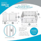 BIRDROCK HOME Pet Playpen with Door | 12 Panel | Strong Plastic | Puppy Safety Fence Pen Playpen | Non-Slip and Secure Dog Gate | White