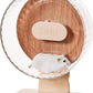 Silent Hamster Wheel 8.7 Inch Dual-Bearings Quiet Running Exercise Wheels with Wood Grain Backboard, Height Adjustable for Dwarf Hamsters, Gerbils, Mice, Hedgehog, Lemmings, Warm Brown