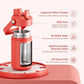 Kids Insualated Water Bottle with Straw - 12oz Stainless Steel Water Bottle with Dual Spouts, Leak-Proof, BPA-Free, Double Wall Vacuum Keeps Cold for 24 Hours for Sports, Travel, School (Tawny Orange)
