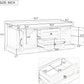 Storage Bench with 2 Drawers and 2 Cabinets, Pine Wood Pine Wood Shoe Bench with Removable Cushion for Living Room, Entryway 42.5" L x 15.9" W x 17.5" H (Espresso)
