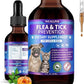Flea and Tick Prevention Support for Cats and Dogs Natural Flea Treatment Drops with Multivitamin for Pets Oral Natural Supplement Flea and Tick Treatment Drops for All Breeds and Ages