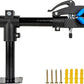 Bike Work Stand – Heavy-Duty Floor Mounted Bicycle Repair Rack with Adjustable Clamp – Rotatable Bike Maintenance Stand for Home & Garage Use