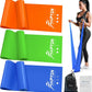 Resistance Bands, Exercise Bands, Physical Therapy Bands for Strength Training, Yoga, Pilates, Stretch Elastic Band with Different Strengths, Workout Bands for Home Gym