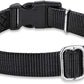 Hyhug Puppy Collar with Quick Release Buckle, Nylon Adjustable Durable Cute Dog Collar for Small Dogs, Male and Female(Small, Black)