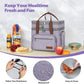 Maelstrom Lunch Bag Women,23L Insulated Lunch Box For Men Women,Expandable Double Deck Cooler Bag With Side Tissue Pocket,Lavender
