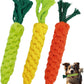 3PCS Mixed Color Woven Pet Rope Toys (Yellow, Green, Orange), Chew Toys for Dogs & Cats, Safe & Durable Braided Rope Toys for Pets