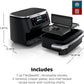 Ninja Foodi 6-in-1 FlexBasket Air Fryer with 7-QT MegaZone & Basket Divider for Large Proteins & Full Meals, Smart Finish Cook 2 Foods 2 Ways, Family Sized Capacity, Air Fry, Roast & More, Black DZ071