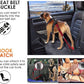 SlowTon Dog Seat Belt, Adjustable Dog Safety Belt Leash, 2 in 1 Latch Bar Attachment Dog Car Seatbelt with Elastic Nylon Bungee Buffer, Reflective Nylon Belt Tether Connect to Dog Harness (Red)