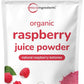 Organic Raspberry Juice powder, 8oz | 100% Natural Fruit Powder | Freeze-Dried Raspberries Source | No Sugar & Additives | Great Flavor for Drinks, Smoothie, & Beverages | Non-GMO & Vegan Friendly