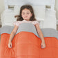 yescool Weighted Blanket (10 lbs, 41" x 60", Orange) Cooling Heavy Blanket for Sleeping Perfect for 90-110 lbs, Breathable Blanket with Premium Glass Bead, Machine Washable