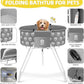 Dog Bathtub, Elevated Dog Bath Tub for Pet Bathing Shower and Grooming. Portable, Foldable with Safety Lock, Professional Pet Dog Washing Station for Small, Medium, Large Dogs Cats, No Backache
