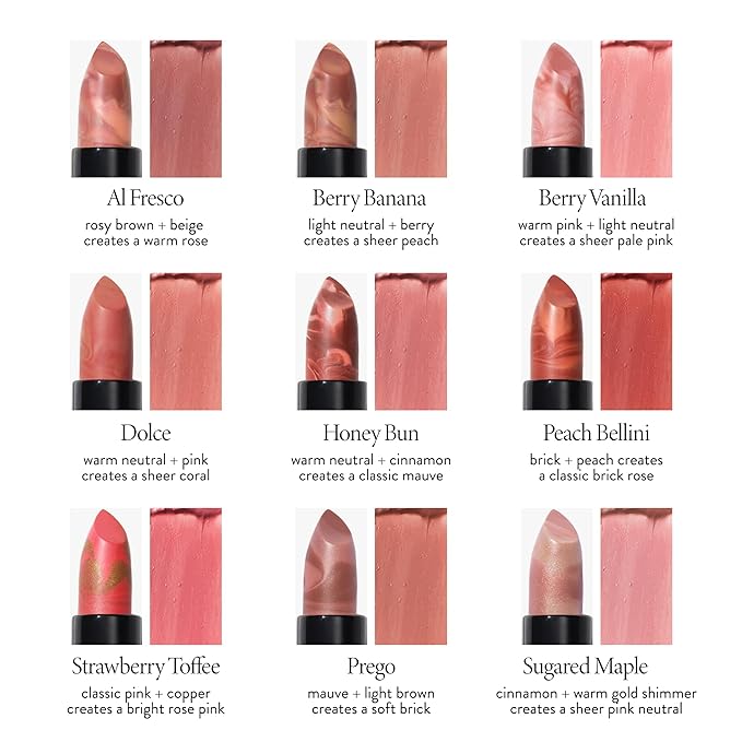LAURA GELLER NEW YORK Italian Marble Sheer Lipstick - Dolce - Hydrating & Lightweight - Vitamin E & Caster Seed Oil - Cream Finish