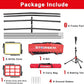 Storgem Baseball and Softball Practice Net 7×7ft Portable Hitting Pitching Batting Training Net Baseball Backstop Net with Batting Tee and Strike Zone and Bow Frame