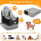 Dog Car Seat for Small/Medium Dogs Under 40lbs, Dog Booster Car Seats Memory Foam and Velvet, Detachable and Washable Pet Booster Carseats with Clip-On Satebelt and Storage Bag.(Black/Gray)