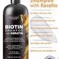 Biotin Shampoo with Keratin - Advanced Anti-Thinning, Hair Growth & Repair Formula - Soothes Scalp, with Tea Tree Oil & DHT Blockers - Strong, Healthy Hair for Men & Women - 16 fl oz