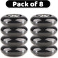 8pcs Inline Skate Wheels Led Light-Up Wheels 64/70/72/76/80mm w/Bushings 85-88A for Kids and Youth Beginners Children's Inline Skates Indoor/Outdoor Use (Black, 64mm)