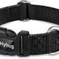 Hyhug Dog Collar for Large Dogs, Heavy Duty Black| Quick Release Nylon Buckle Collar, Adjustable & Durable Pet Supplies for Boy & Girl Dogs (Large, Black)