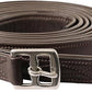 Exion FlexiStrong Stirrup Leathers for English Saddles – 1" Premium Calfskin with Nylon Core – Numbered Holes, Stainless Steel Buckles – Black/Brown – Horse Riding Gear (48"/120cm to 62"/155cm)