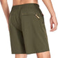 Men's Gym Shorts Sports Quick Dry Workout Running or Casual Training Short with Zipper Pockets