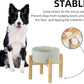 Ceramic Raised Dog Bowl Set, Elevated with Stand, Food and Water Bowl for Medium Breed Dogs, Weighted Dog Dishes, Pet Bowl(7.3'',41OZ, Grey)