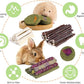 50-60 Pcs Rabbit Chew Toys, Guinea Pig, Hamster, Bunny Chew Toys, Sweet Bamboo, Apple Stick, Timothy Stick, Prevent Teeth Overgrowth, Clean Teeth