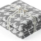 Snuggle Sac Houndstooth Throw Blanket for Couch, Reversible Super Soft Warm Blankets Cozy Knit Fuzzy Plush Lightweight Throws for Sofa, Bed, Camping, Grey,50x60 inches