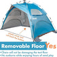 Beach Tent Pop Up Beach Sun Shade Tent with UPF 50+ UV Protection, Removable Floor Zippered Privacy & Ventilation Sun Shelter Family 3 to 4 Person