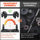 Adjustable Dumbbells Set of 2, 1 Hand Adjustable Weights Dumbbells Set, 5 in 1/10 in 1 Free Dumbbell with Anti-Slip Texture Handle, 25/55/80lb Pair Weight Set For Home Gym Suit both Men and Women
