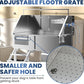 Professional 46" Dog Washing Station, Stainless Steel Dog Bathing Station, Height Adjustable Dog Wash Station, Storage Drawer, Upgrade Parts, Home, Commercial (Left Step)