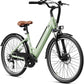 Jasion YC1/ST 26" Electric Bike, 750W Peak Motor, Step-Through Ebike for Adults, 360WH Removable Battery, Up to 40miles, Max 23MPH Urban Commuter E-Bike, 7 Speeds & Front Suspension