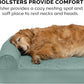 Furhaven Cooling Gel Dog Bed for Large Dogs w/ Removable Bolsters & Washable Cover, For Dogs Up to 95 lbs - Pinsonic Quilted Paw L Shaped Chaise - Iceberg Green, Jumbo/XL