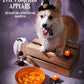 LE TAUCI Ceramic Puzzle Feeder Elevated 3 Cup with Wood Stand for Small Medium Dog & Puppy, Fast Eater Raised Dish Pumpkin Orange
