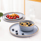 GBHOME Ceramic Dinnerware Sets for 8, 24 Pieces Stoneware Plates and Bowls Sets, Scratch Resistant Dishes, Dishwasher & Microwave Safe, Reactive Glaze-Brunnera Blue