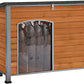 Aivituvin Dog House Outdoor & Indoor Wooden Dog Kennel for Winter with Raised Feet Weatherproof for Small & Medium & Large Dogs,Unique All-Around Iron Frame…