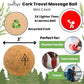 Travel Cork Massage Ball | Lightweight, Sustainable Alternative to Lacrosse Ball for Muscle Pain Relief (2 Piece Assortment, Sanded Cork)