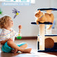 Yisquar Electric Bird & Butterfly Teasing Cat Toy 2PCS Interactive Bird Toy for Cats Interactive Cat Toys Automatic Electric Butterfly 360°Rotating Kitten Toys Fun Flying Birds Cats Play Chase