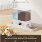 Rojeco 36Cups/8.5L Pet Automatic Cat Feeder and Gravity Water Dispenser,Stainless Steel Bowls 2-in-1 Set Large Capacity 5L Food Feeder and 3.5L Water Fountain for Cats,Pets,Small Dogs,Puppies,Kittens