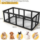 Clear Acrylic Dog Playpen, Dog Play Pen for Puppy Cat Rabbit Small Pet, Easy Assemble Pen, Preferable Small Cage, 23.6" H, 12Pcs, Black
