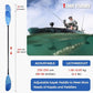 Angler Kayak Paddles Carbon Fiber Shaft and Plastic Blade, Floating Adjustable Fihsing Kayak Oars with Paddle Leash, 230-250cm/90-98 inch