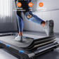 2 in 1 Folding Treadmills for Home Small Office, 2.5HP Walking Pad Treadmill with Handle Bar, 300lbs Capacity, Copmact Protable Treadmill with Smart APPs, 12 HIIT Modes and Touch Screen