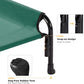 Veehoo Elevated Dog Bed, Outdoor Raised Dog Cots Bed for Large Dogs, Cooling Camping Elevated Pet Bed with Slope Headrest for Indoor and Outdoor, Washable Breathable, X-Large, Green, CWC2204