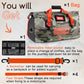 Waterproof Duffel Bag - Motorcycle Dry Bag Tail Bag with Large Storage Space, Waterproof Luggage Duffle Bags with Outer Mesh Zipper Pocket for Camping, Kayaking, Fishing & Traveling