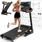 8.7MPH Treadmills for Home, 0%-15% Incline Walking Pad Treadmill with Auto-Folding, 3.5HP Wide Running Area Supports Up to 300lbs User Weight, Bluetooth & Pulse Monitor