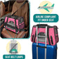 PetAmi Airline Approved Pet Carrier for Cat, Soft Sided Dog Carrier for Small Dog, Cat Travel Supplies Accessories Indoor Cat, Ventilated Pet Carrying Bag Medium Large Kitten Puppy, Large Heather Pink