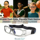 BLUE CUT Safety Basketball Goggles For Kids for Outdoor Sports Activities Anti Fog Replaceable to Prescription Lenses