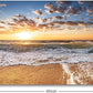 Jiuqinghua Wall Art Decor Large Canvas Print Picture Sunrise over the Sea 1 Panel Ocean Beach Waves Scenery Painting Artwork for Office Wall Decor Home Decoration Stretched and Framed Ready to Hang