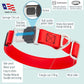 Dogline Biothane Waterproof Dog Collar with Herm Sprenger Stainless Steel Quick Release Buckle – Heavy Duty Tactical Durable Collar for Dogs – Comfortable and Safe Pet Collar, W 3/4" L 12-19", Red
