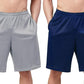 DEVOPS Men's 2-Pack Loose-Fit 10" Workout Gym Shorts with Pockets