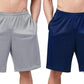 DEVOPS Men's 2-Pack Loose-Fit 10" Workout Gym Shorts with Pockets